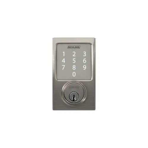 Electronic Deadbolt Connect Satin Nickel Metal Satin Nickel Electronic Deadbolt Connect Satin Nickel Metal Satin Nickel
