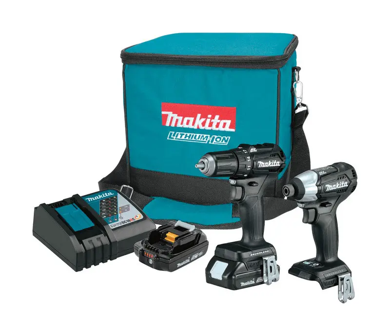 Makita Drill/Driver and Impact Driver Kit LXT 18 V Cordless Brushless 2 Tool CX200RB Makita Drill/Driver and Impact Driver Kit LXT 18 V Cordless Brushless 2 Tool CX200RB