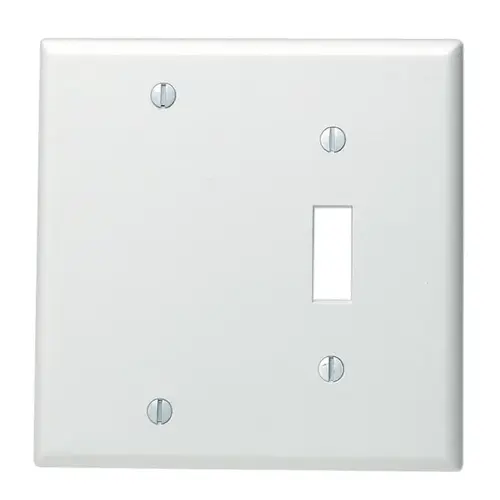 Wall Plate White 2 gang Thermoplastic Blank White Wall Plate White 2 gang Thermoplastic Blank White