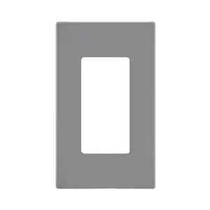 Leviton R79-80301-0LG Wall Plate Decora Light Gray 1 gang Polycarbonate Screwless Light Gray