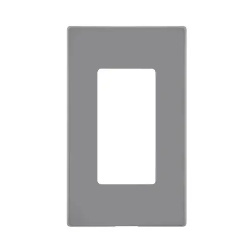 Wall Plate Decora Light Gray 1 gang Polycarbonate Screwless Light Gray