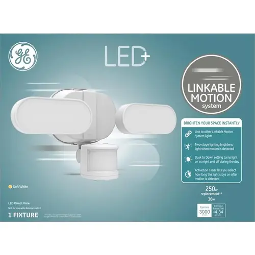 Linkable Motion System LED+ Motion-Sensing Hardwired LED White White Linkable Motion System LED+ Motion-Sensing Hardwired LED White White