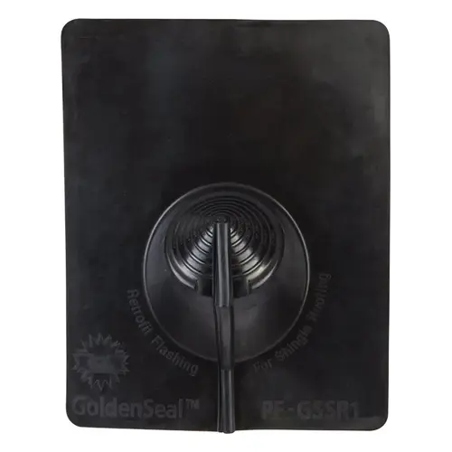 Retrofit Pipe Flashing Zip-Seal 4-1/2" W X 15.25" L Plastic Black Black Retrofit Pipe Flashing Zip-Seal 4-1/2" W X 15.25" L Plastic Black Black