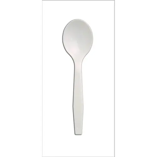 D & W Fine Pack Senate White Medium Weight Unwrapped White Soup Spook, 1000 Each