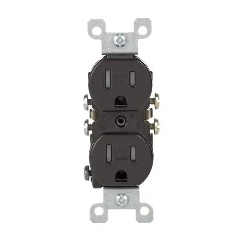 Outlet 15 amps 125 V Duplex Brown 5-15R Brown - pack of 20 Outlet 15 amps 125 V Duplex Brown 5-15R Brown - pack of 20