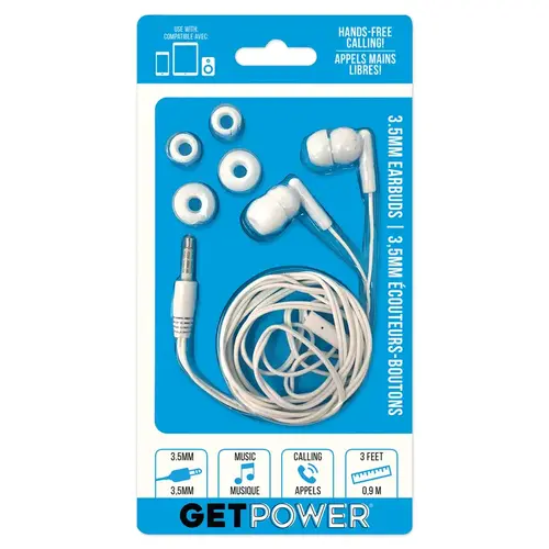 Earbud w/Microphone  White