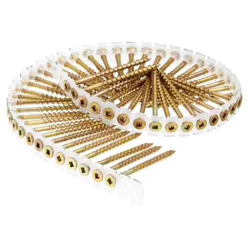 Wood Screws No. 8 X 2-1/2" L Square Yellow Zinc Yellow Zinc Wood Screws No. 8 X 2-1/2" L Square Yellow Zinc Yellow Zinc