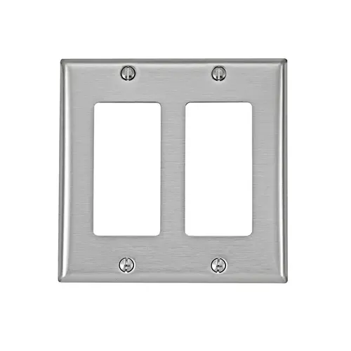Wall Plate Antimicrobial Powder Coated Gray 2 gang Stainless Steel Decora Antimicrobial Powder Coated Wall Plate Antimicrobial Powder Coated Gray 2 gang Stainless Steel Decora Antimicrobial Powder Coated