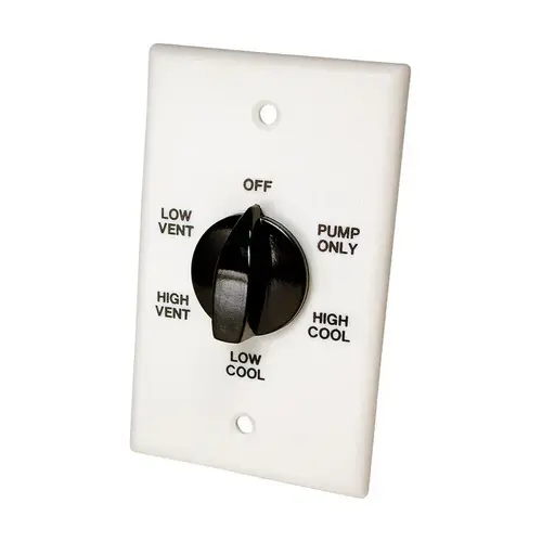 Dial Two-Speed Six-Position Plastic Rotary Switch White Dial Two-Speed Six-Position Plastic Rotary Switch White