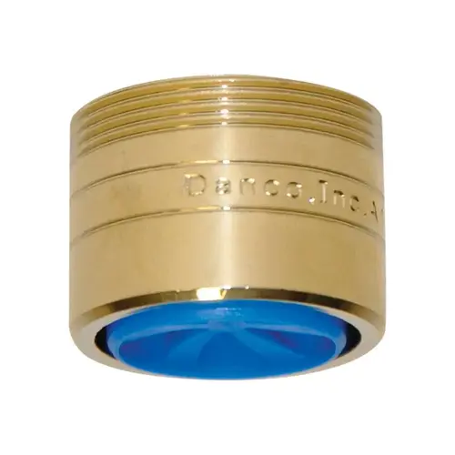Faucet Aerator, 15/16-27 x 55/64-27 Male x Female Thread, Brass, Polished Brass, 1.5 gpm Faucet Aerator, 15/16-27 x 55/64-27 Male x Female Thread, Brass, Polished Brass, 1.5 gpm