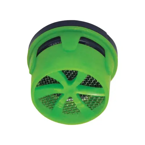 Faucet Aerator Insert, 15/16 or 55/64 in, Plastic, 1 gpm Green Faucet Aerator Insert, 15/16 or 55/64 in, Plastic, 1 gpm Green