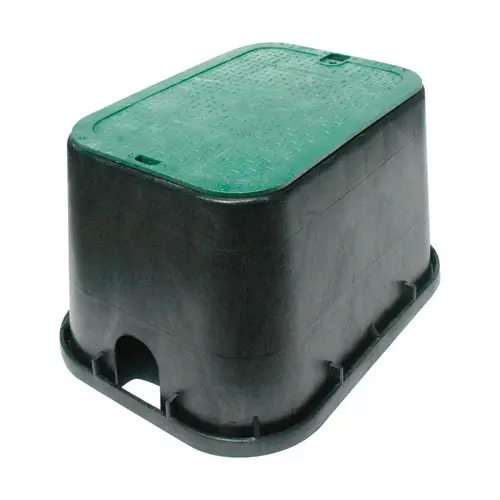 Valve Box with Overlapping Cover 16" W X 12-1/4" H Rectangular Black/Green Black/Green Valve Box with Overlapping Cover 16" W X 12-1/4" H Rectangular Black/Green Black/Green