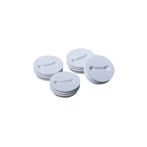 Closure Plug Round Die-Cast Zinc For Outlet Box White Closure Plug Round Die-Cast Zinc For Outlet Box White
