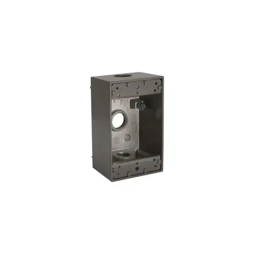 Weatherproof Box 18.3 cu in Rectangle Aluminum 1 gang Bronze Bronze Weatherproof Box 18.3 cu in Rectangle Aluminum 1 gang Bronze Bronze