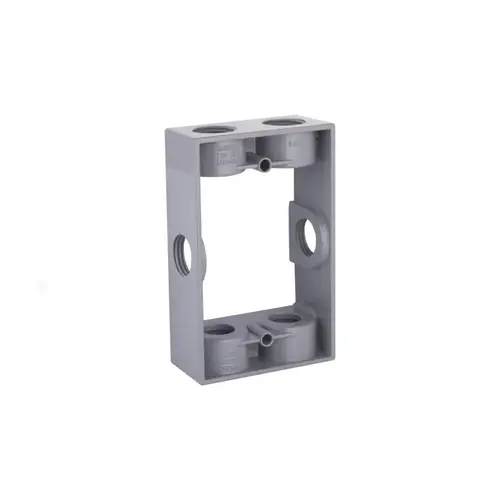 Box Extension 9.5 cu in Rectangle Aluminum 1 gang Gray Gray Box Extension 9.5 cu in Rectangle Aluminum 1 gang Gray Gray