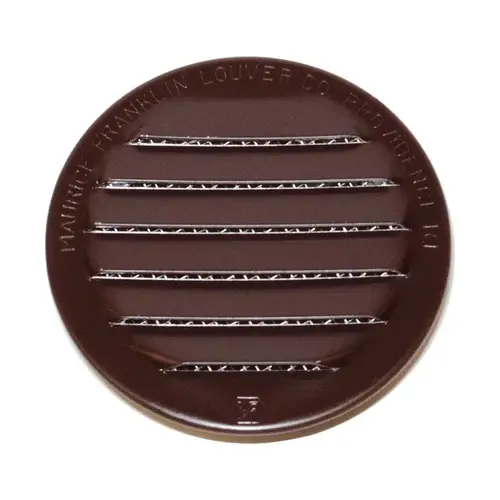 RLB-100 Series Louver, 1.219 in L, 1.219 in W, Round, Aluminum, Brown - pack of 6