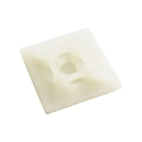 Cable Tie Base Mount 1" L White White Cable Tie Base Mount 1" L White White