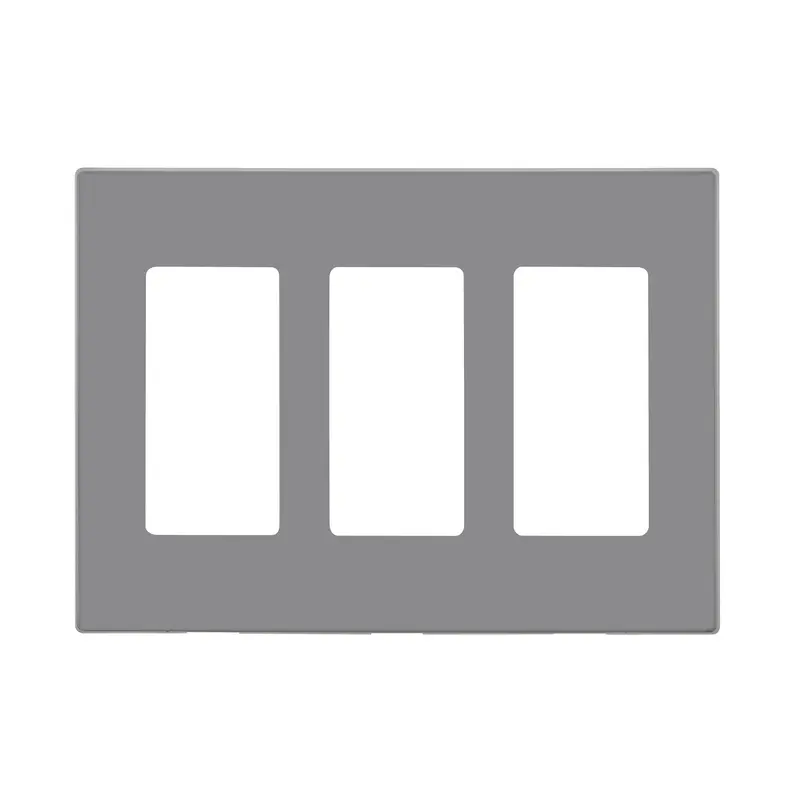 Leviton Wall Plate Decora Light Gray 3 gang Polycarbonate Screwless Light Gray R09-80311-0LG Leviton Wall Plate Decora Light Gray 3 gang Polycarbonate Screwless Light Gray R09-80311-0LG
