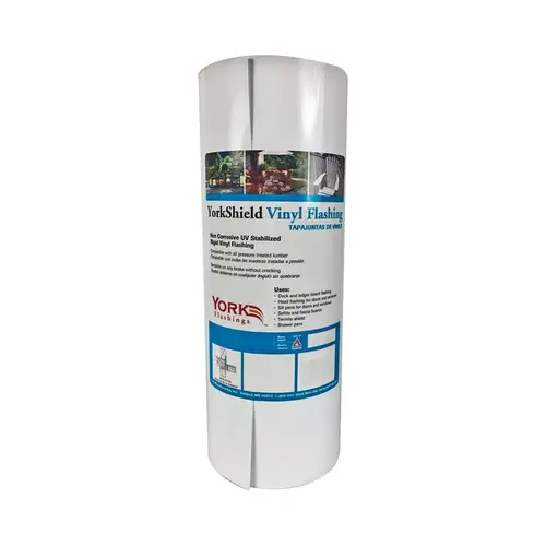 Flashing 18" W X 600" L Vinyl White White