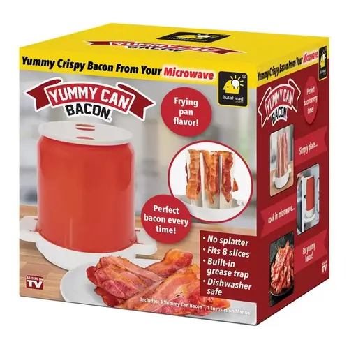 Yummy Can Bacon Plastic Red/White Yummy Can Bacon Plastic Red/White