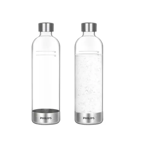 Carbonator Bottle Clear 1 L Clear Pair