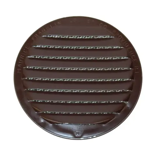 RLB-100 Series Louver, 6.688 in L, 6.688 in W, Round, Aluminum, Brown Pair