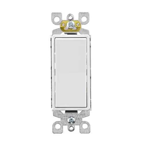 Rocker Switch Decora 15 amps Three Pole 3-Way White White Rocker Switch Decora 15 amps Three Pole 3-Way White White