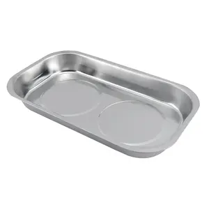 Magnet Source 07685 Magnetic Tray 9.5" L X 5.5" W Silver Stainless Steel Silver