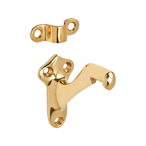 Bracket Brass Handrail Bright Brass