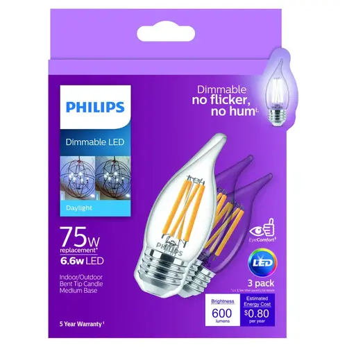 LED Bulb BA11 E26 (Medium) Daylight 75 Watt Equivalence Clear LED Bulb BA11 E26 (Medium) Daylight 75 Watt Equivalence Clear