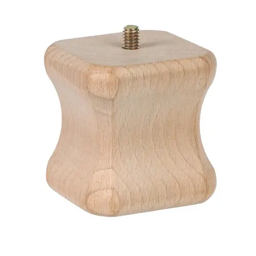 Bun Foot 2-1/2" H Old English Wood Beige Bun Foot 2-1/2" H Old English Wood Beige