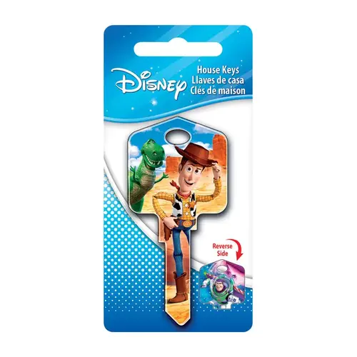 Key Blank Disney Buzz/Woody House 66/97 KW1/KW10 Single For Kwikset and Titan Locks Multicolored - pack of 5 Key Blank Disney Buzz/Woody House 66/97 KW1/KW10 Single For Kwikset and Titan Locks Multicolored - pack of 5
