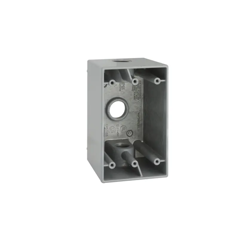 BELL Weatherproof Box 22.5 cu in Rectangle Aluminum 1 gang Gray Gray 3005718