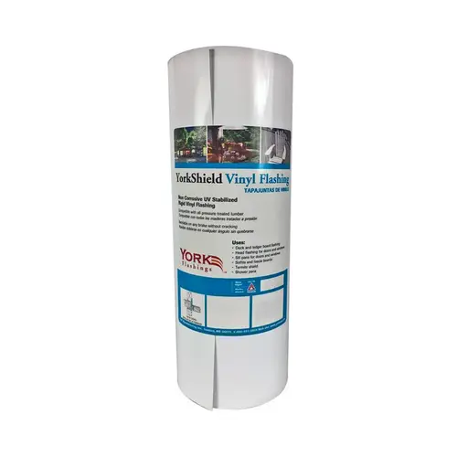 Flashing 8" W X 600" L Vinyl White White