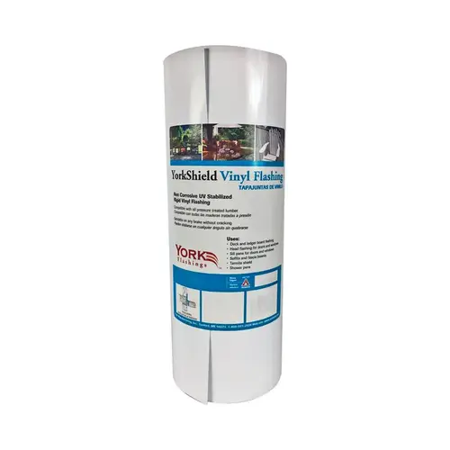 Flashing 10" W X 50 ft. L Vinyl White White