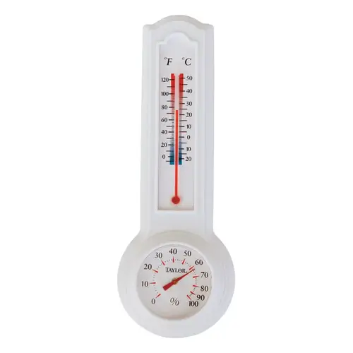 Fahrenheit & Celsius Analog 0 to 120 F, -20 to 50 C Hygrometer & Thermometer Fahrenheit & Celsius Analog 0 to 120 F, -20 to 50 C Hygrometer & Thermometer