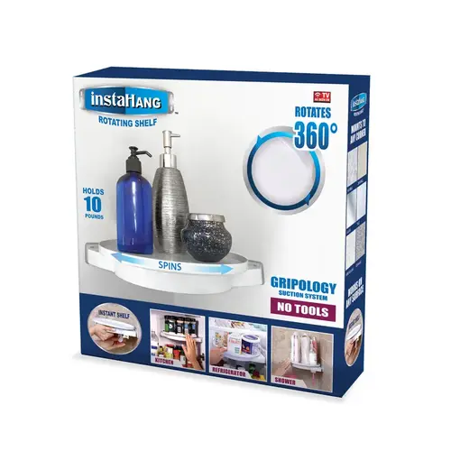 Rotating Shelf As Seen on TV Plastic White Rotating Shelf As Seen on TV Plastic White