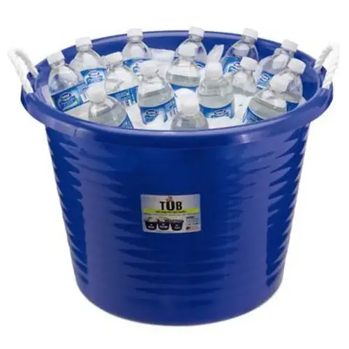 Utility Tote 16.25" H X 22" W X 22" D Stackable Blue Utility Tote 16.25" H X 22" W X 22" D Stackable Blue