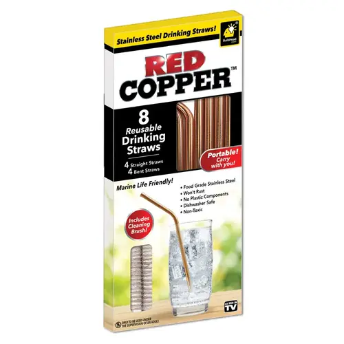 Straws Red Copper Copper Stainless Steel Polished Straws Red Copper Copper Stainless Steel Polished