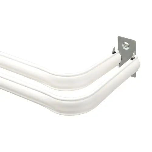 Curtain Rod White Lockseam 28" L X 48" L White