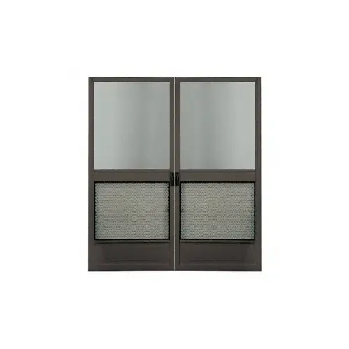 Steelbreeze Bronze 60" x 80" Steel Hinged Screen Door