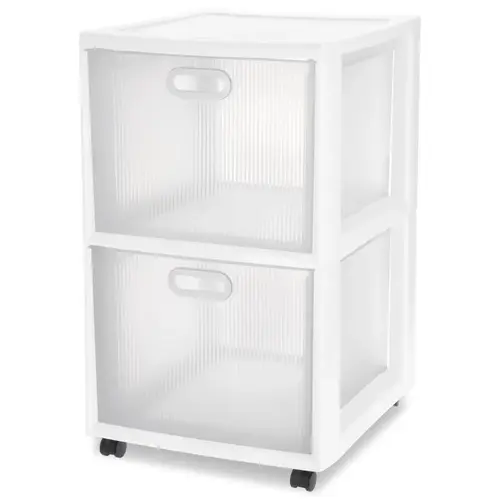 Drawer 24.625" H X 16" W X 18" D Stackable White Drawer 24.625" H X 16" W X 18" D Stackable White