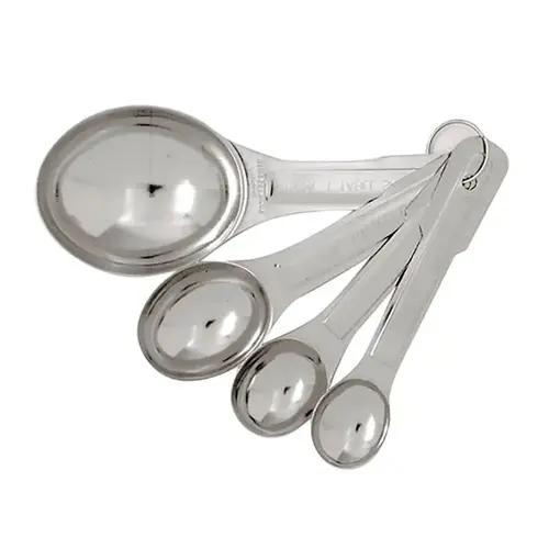 Measuring Spoon Set Stainless Steel Silver Silver Measuring Spoon Set Stainless Steel Silver Silver