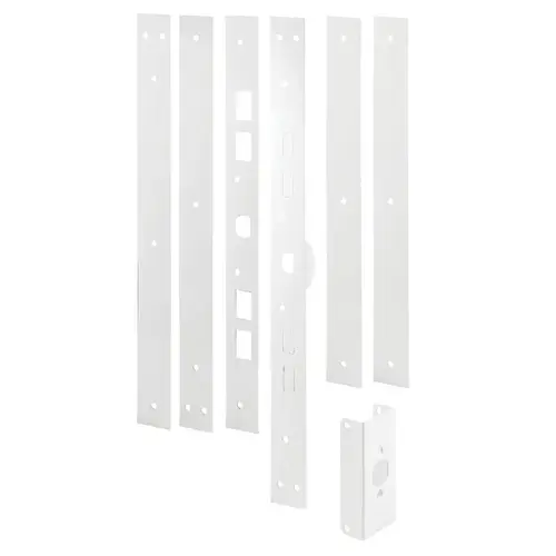 Door Jamb Kit, 59-1/2 in L, 12 ga Thick, Steel, Powder-Coated White Door Jamb Kit, 59-1/2 in L, 12 ga Thick, Steel, Powder-Coated White