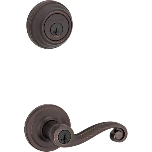 Lever and Single Cylinder Deadbolt Lido Venetian Bronze 1-3/4" Venetian Bronze Lever and Single Cylinder Deadbolt Lido Venetian Bronze 1-3/4" Venetian Bronze