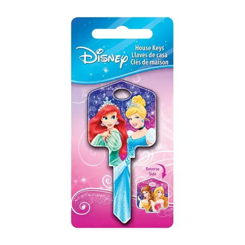 Key Blank Disney Princesses House 66/97 KW1/KW10 Single For Kwikset and Titan Locks Multicolored Key Blank Disney Princesses House 66/97 KW1/KW10 Single For Kwikset and Titan Locks Multicolored