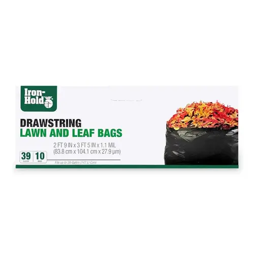 Lawn & Leaf Bags 39 gal Drawstring Black Lawn & Leaf Bags 39 gal Drawstring Black