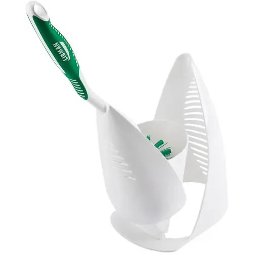 Brush and Caddy Plastic/Rubber Handle Green/White Brush and Caddy Plastic/Rubber Handle Green/White