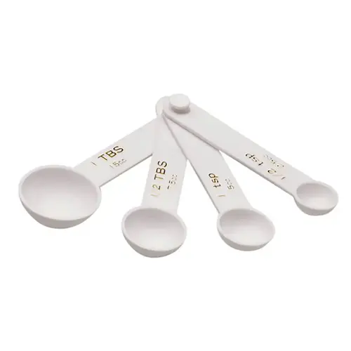 White Plastic Measuring Spoons (4-Piece) White Plastic Measuring Spoons (4-Piece)