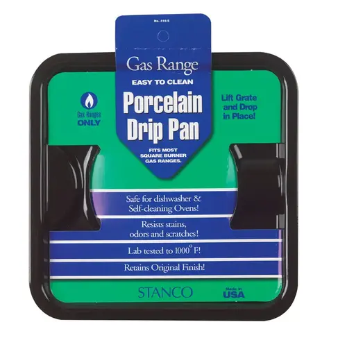 Drip Pan Porcelain 7-3/4" W X 7-3/4" L Black